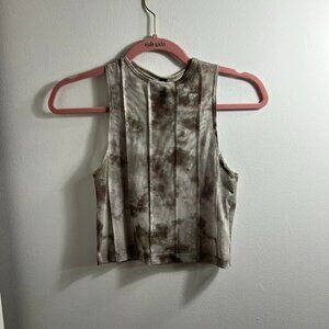 NWOT Motel Rocks Mesh Tie Dye Crop Tank S